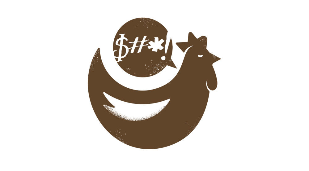 Farmboy Fowl Words Chicken Restaurant Logo