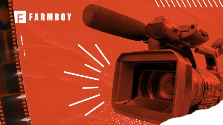 Video Camera branded with Farmboy
