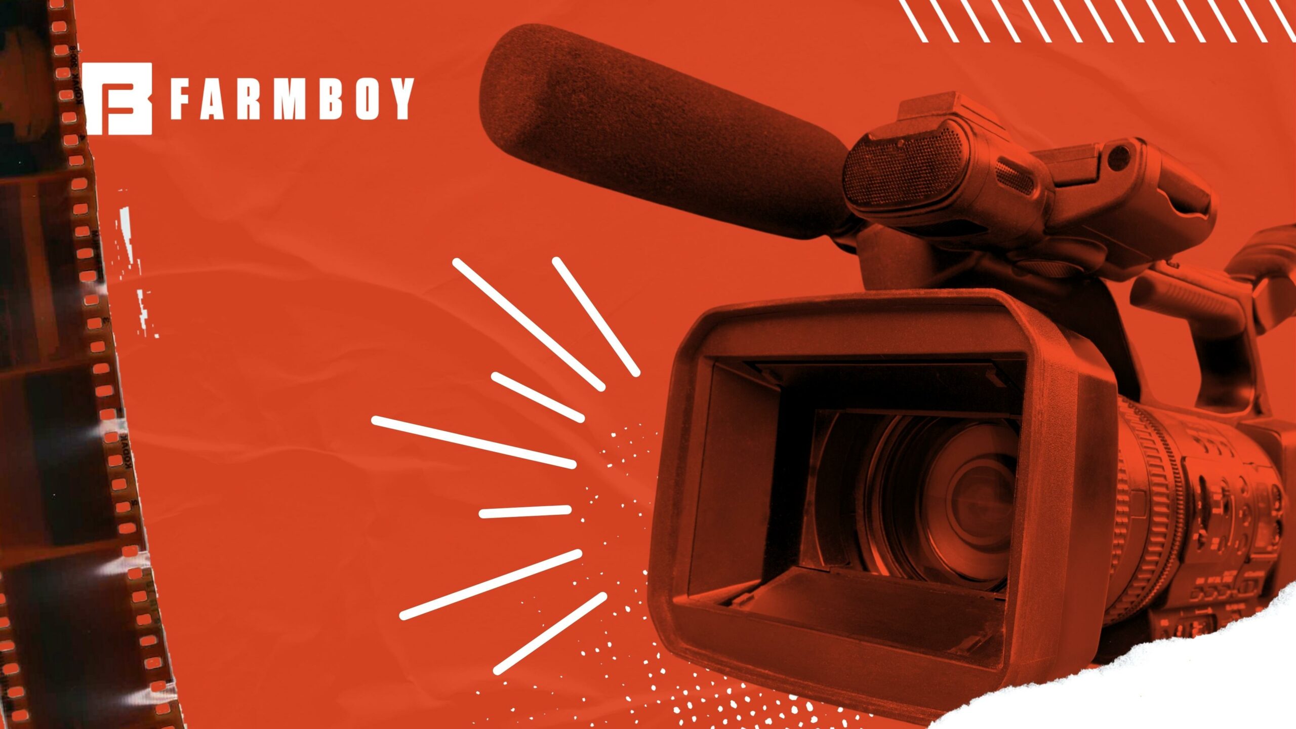 Video Camera branded with Farmboy