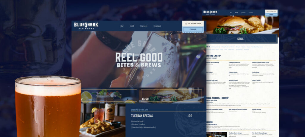 Blue Shark Creative Services example from Farmboy Marketing