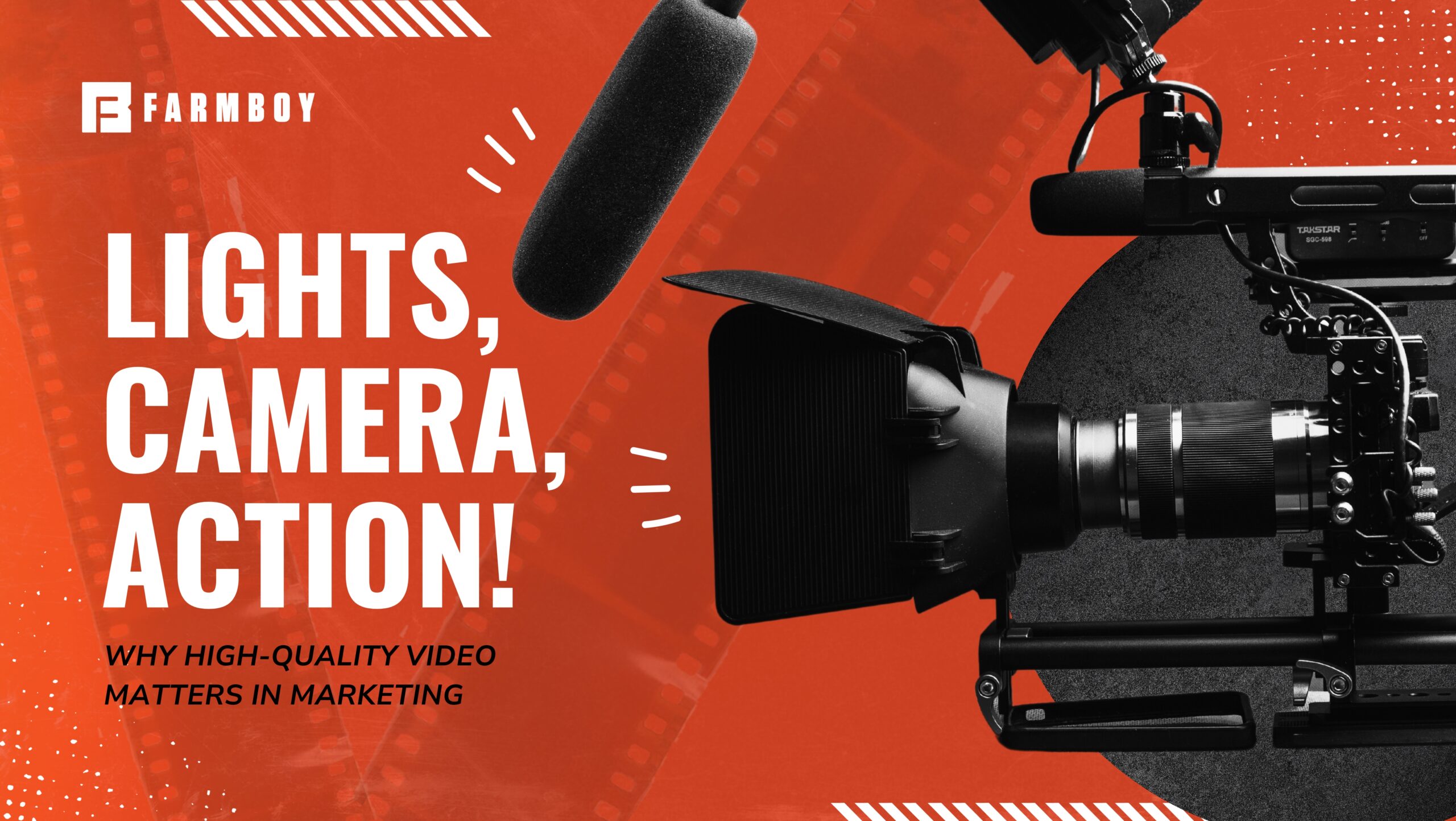 Cover image for blog "Lights, Camera, Action! Why High-Quality Video Matters in Marketing"