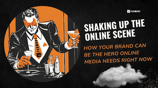 blog graphic saying Shaking up the online marketing scene from Farmboyinc.