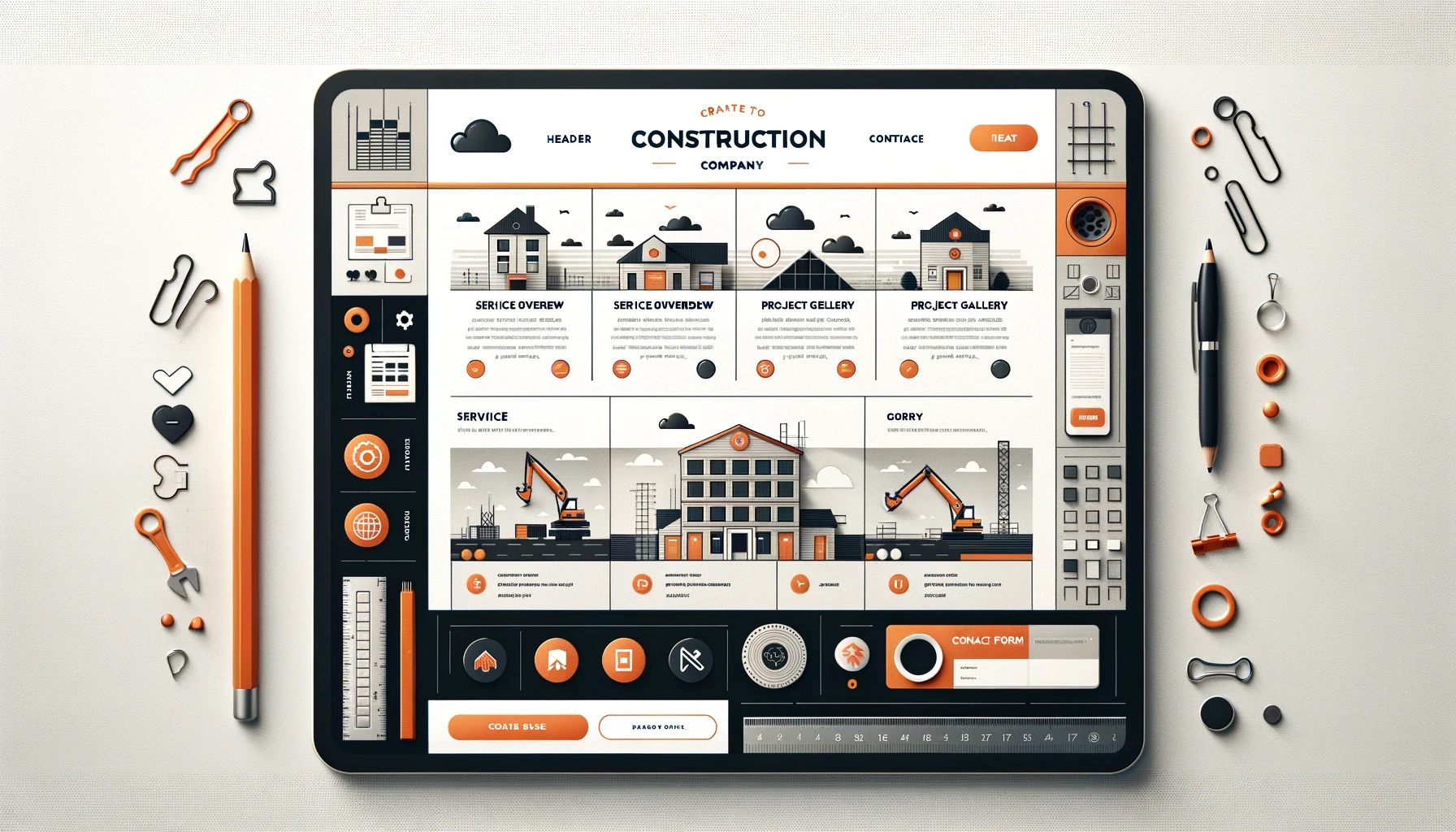 Ultimate guide to contractor website must-have blog website mock